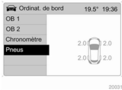 OPEL Zafira B - 2 Phase 2 (2008-2014) - Pression des pneus - 1