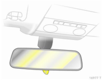 OPEL Zafira B - 2 Phase 2 (2008-2014) - Réglage des rétroviseurs Réglage du rétroviseur interieur - 1
