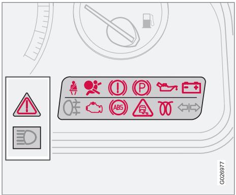 VOLVO XC90 Phase 2 (2006-2014) - Témoins de contrôle et d'avertissement - 1