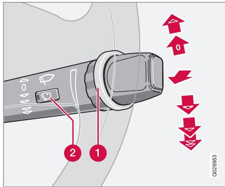 VOLVO XC90 Phase 2 (2006-2014) - Levier droit au volant - 1