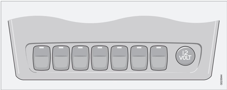 VOLVO XC90 Phase 2 (2006-2014) - Interrupteurs de la console centrale - 1