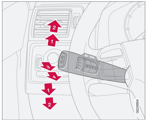VOLVO XC90 Phase 2 (2006-2014) - Levier gauche au volant - 1