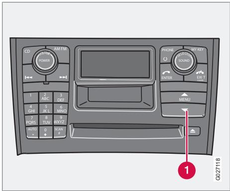 VOLVO XC90 Phase 2 (2006-2014) - Appeler un numéro enregistré en mémoire - 1
