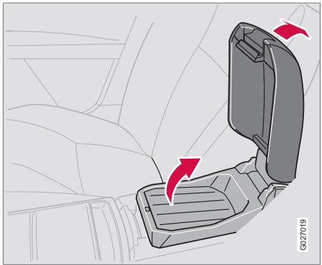 VOLVO XC90 Phase 2 (2006-2014) - Compartiments de rangement dans l'habitacle - 2