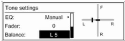 Vauxhall Astra 6 Phase 2 (2012-2015) - Setting the volume distribution between right - left - 1