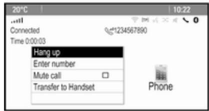 Vauxhall Astra 6 Phase 2 (2012-2015) - Functions during a phone call - 1