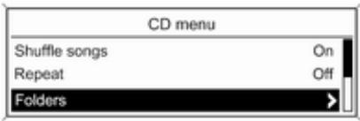 Vauxhall Astra 6 Phase 2 (2012-2015) - Selecting tracks using the audio CD menu - 1