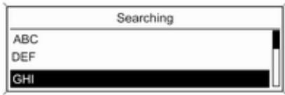 Vauxhall Astra 6 Phase 2 (2012-2015) - Selecting a telephone number from the telephone book - 1