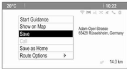 Vauxhall Astra 6 Phase 2 (2012-2015) - Storing addresses in the address book - 1