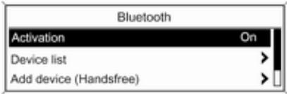 Vauxhall Astra 6 Phase 2 (2012-2015) - Bluetooth menu - 1