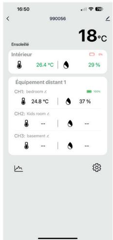 OPTEX 990056 - Réglages dans l'application - 1