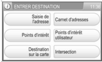OPEL Zafira B Phase 2 (2008-2014) - Pour sélectionner un point d'intérêt : - 1