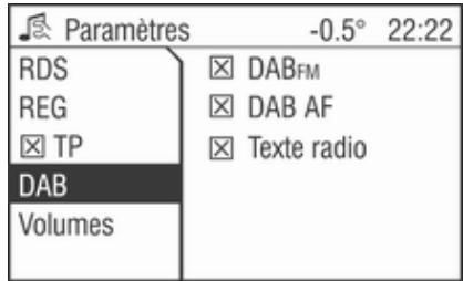 OPEL Zafira B Phase 2 (2008-2014) - Menu DAB - 1