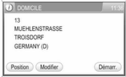 OPEL Zafira B Phase 2 (2008-2014) - Saisie et sélection de l'adresse du domicile - 1