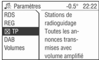 OPEL Zafira B Phase 2 (2008-2014) - Activation/désactivation d'informations routières - 1