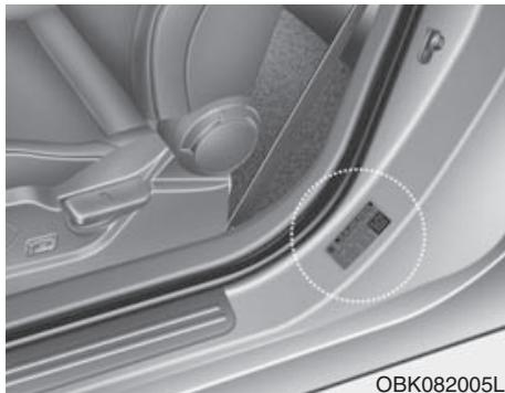 HYUNDAI Genesis coupe (2012-2016) - ÉTIQUETTE DES PNEUS - 1