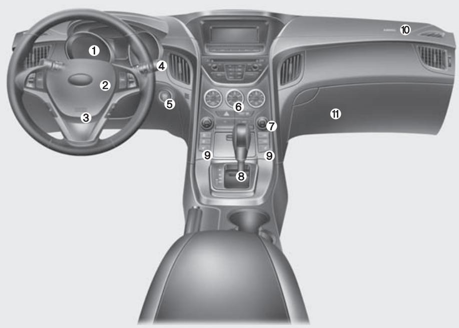HYUNDAI Genesis coupe (2012-2016) - TABLEEAU DE BORD - 1