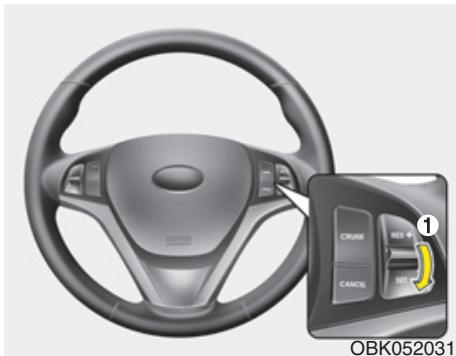 HYUNDAI Genesis coupe (2012-2016) - Pour régler le régulateur à une vitesse : - 1