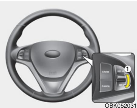 HYUNDAI Genesis coupe (2012-2016) - Pour augmenter la vitesse réglée : - 1