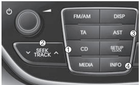 HYUNDAI Genesis coupe (2012-2016) - Touches TUNE et AUDIO (syntoniseur et audio) - 1
