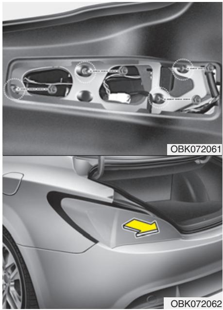 HYUNDAI Genesis coupe (2012-2016) - Remplacement d'une ampoule du feu combiné - 2