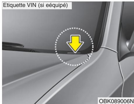 HYUNDAI Genesis coupe (2012-2016) - NUMERO D'IDENTIFICATION DU VEHICULE (NIV) - 2