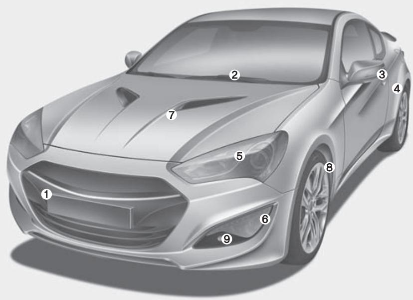HYUNDAI Genesis coupe (2012-2016) - APERÇU DE L'EXTÉRIEUR (AVANT) - 1