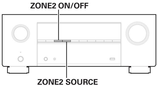 DENON AVCX2850H - Lecture simultanée de la même source dans la MAIN ZONE et la ZONE2 (réglage du partage TV audio) - 2