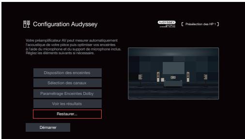 DENON AVCX2850H - Retour aux réglages “Conf. Audyssey®” - 1