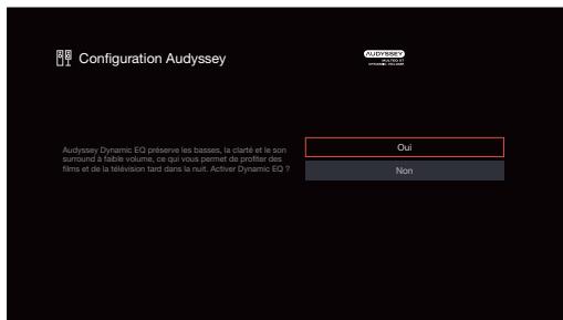 DENON AVCX2850H - Effectuez le paramétrage de Audyssey Dynamic EQ® et Audyssey Dynamic Volume®. - 1