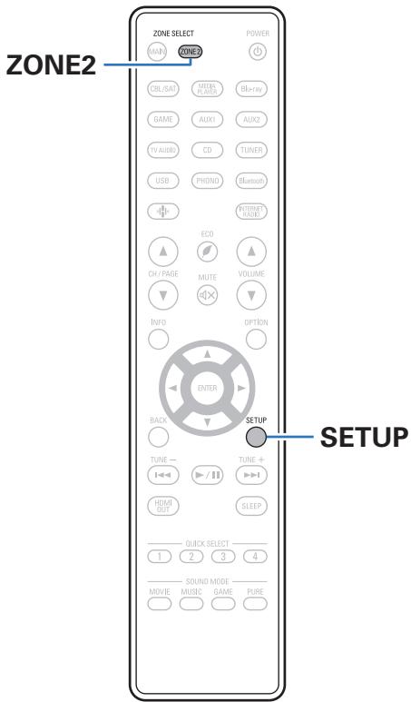 DENON AVCX2850H - Limiter la zone d'opération avec la télécommande - 1