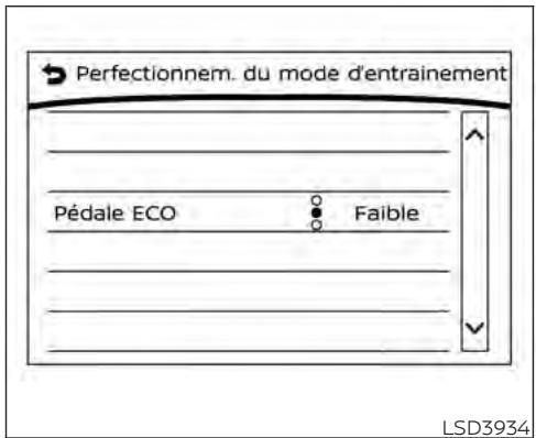 INFINITI QX55 (2022) - Réglage de la force de réaction du système ECO-pédale - 3