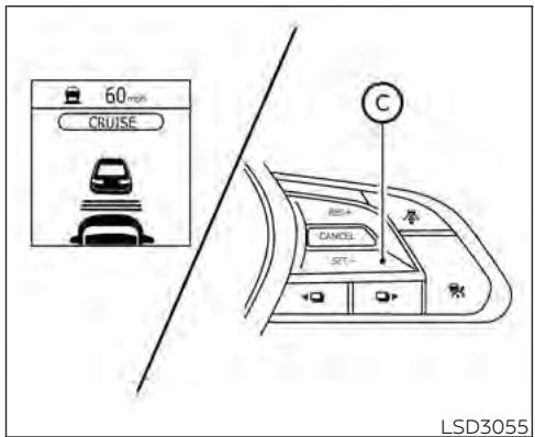 INFINITI QX55 (2022) - Commutateur SET- (réglage-): - 3