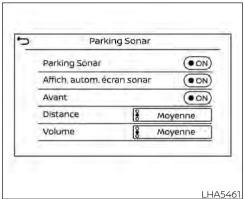 INFINITI QX55 (2022) - ACTIVATION ET DÉSACTIVATION DE LA FONCTION DE SONAR - 1