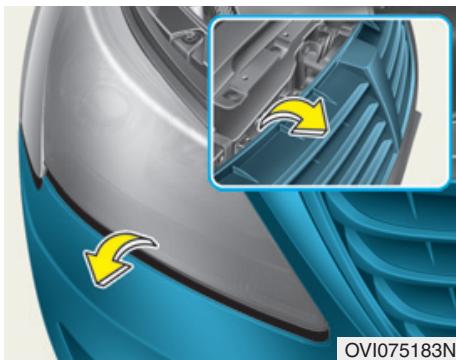 HYUNDAI Equus (2009-2016) - Remplacement des ampoules des phares avant, feux de position, clignotants, catadioptres, phares antibrouillard avant - 7