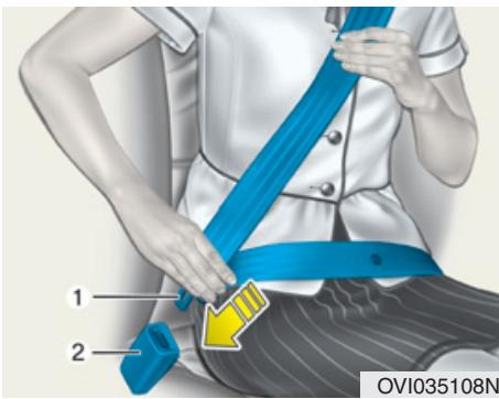 HYUNDAI Equus (2009-2016) - Ceintures à 3 points d'attache et rétracteur à verrouillage d'urgence - 1