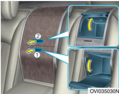 HYUNDAI Equus (2009-2016) - Console de rangement arrière (si équipé) - 1