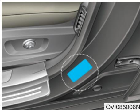 HYUNDAI Equus (2009-2016) - ÉTIQUETTE DE SPÉCIFICATION ET DE PRESSION DES PNEUS - 1