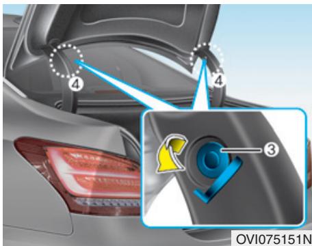 HYUNDAI Equus (2009-2016) - Remplacement des ampoules d'éclairage de la plaque d'immatriculation - 3