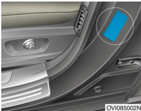 HYUNDAI Equus (2009-2016) - ÉTIQUETTE DE CERTIFICATION DU VÉHICULE - 1