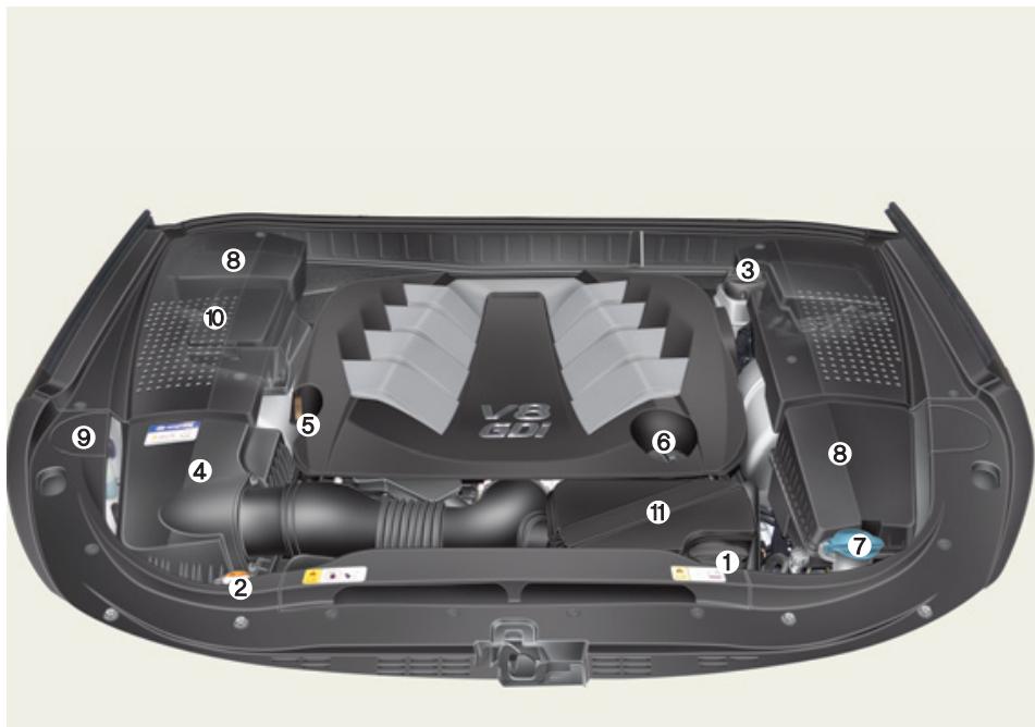 HYUNDAI Equus (2009-2016) - COMPARTIMENT MOTEUR - 1