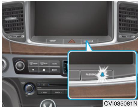 HYUNDAI Equus (2009-2016) - Avertissement de ceinture de sécurité non bouclée (passager avant) - 1