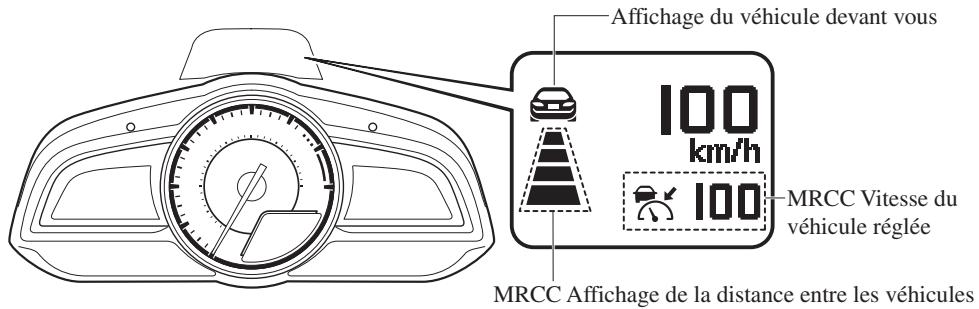 MAZDA 3 (2013-2017) - ▼Indication de l'affichage de Commande de croisière radar Mazda (MRCC) - 1