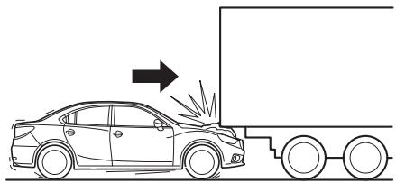 MAZDA 3 (2013-2017) - Limites à la détection des collisions frontale/semi-frontale: - 3