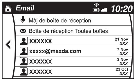MAZDA 3 (2013-2017) - Exemple d'utilisation (vérifier un courriel non lu) - 1