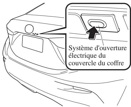 MAZDA 3 (2013-2017) - Ouverture du hayon/couvercle du coffre à l'aide du système d'ouverture électrique du hayon/couvercle du coffre - 2
