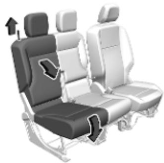 OPEL Combo D Phase 1 (2018-2023) - Rabattement de siège banquette côte passager avant - 2