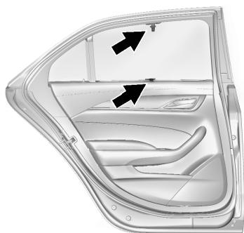 CADILLAC CTS 3 (2015) - Déverrouillage des pare-soleil de portes de passager arrière - 1