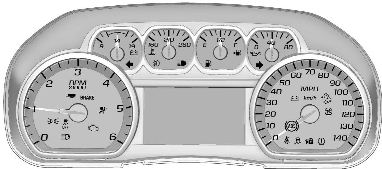CHEVROLET Tahoe 4 (2015-2020) - Feux de détresses, jauges et témoins - 2