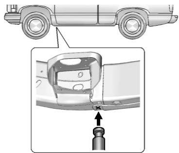 CHEVROLET Tahoe 4 (2015-2020) - Zones de levage (Vue d'ensemble) - 1